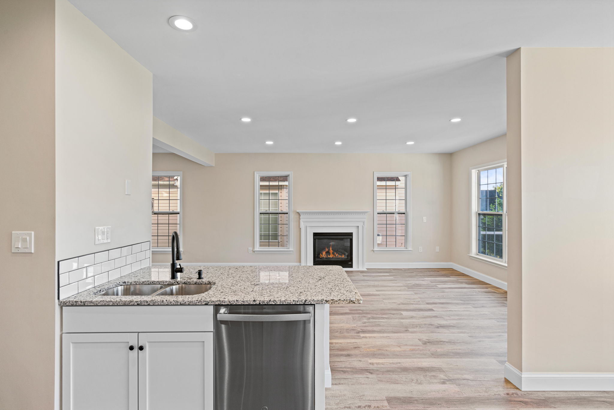Kitchen to Living Room — Open Floor Plan, Fireplace — JB Design and Renovations Dumfries VA