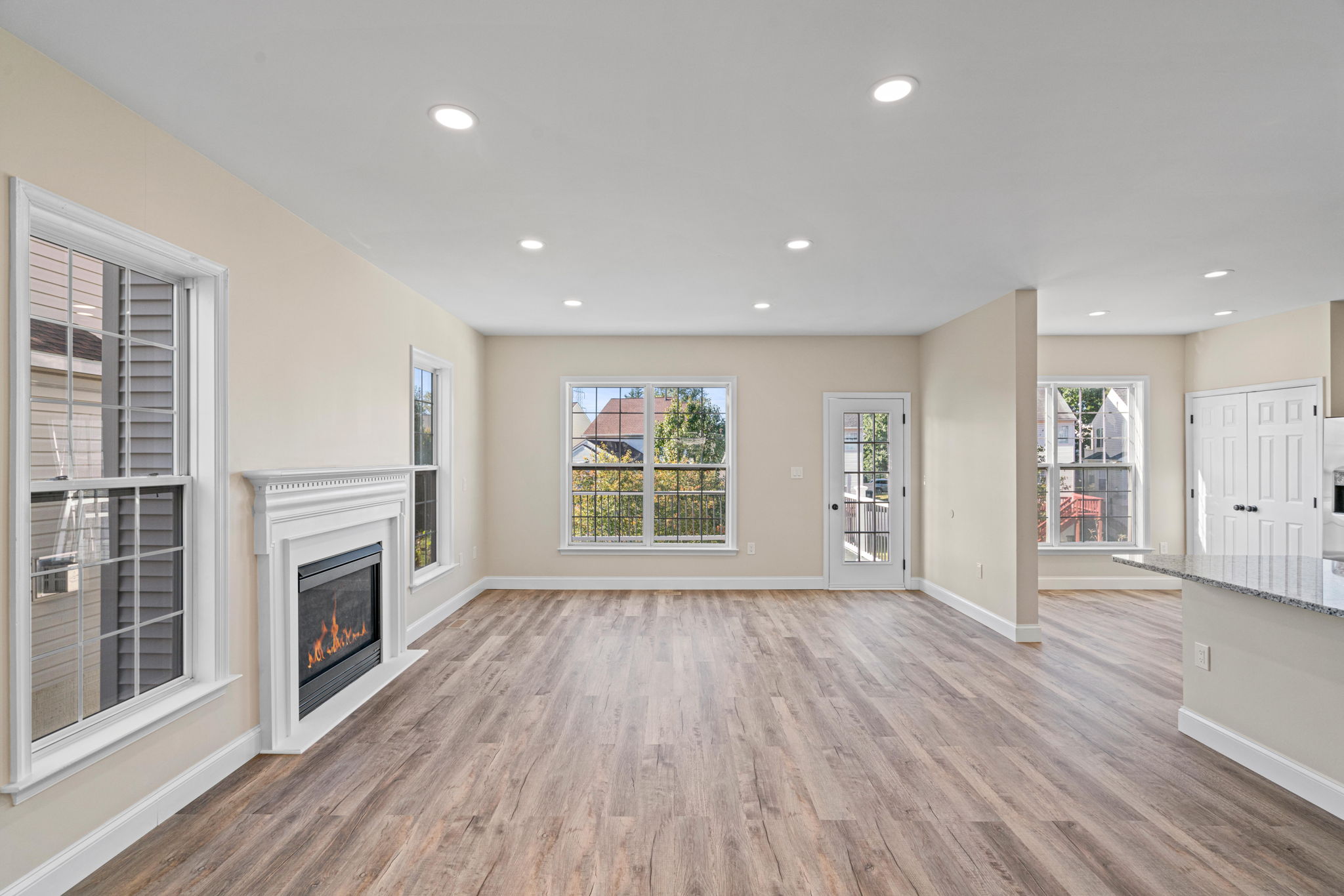 Living Room — Fireplace, LVP, Recessed Lighting — JB Design and Renovations Dumfries VA
