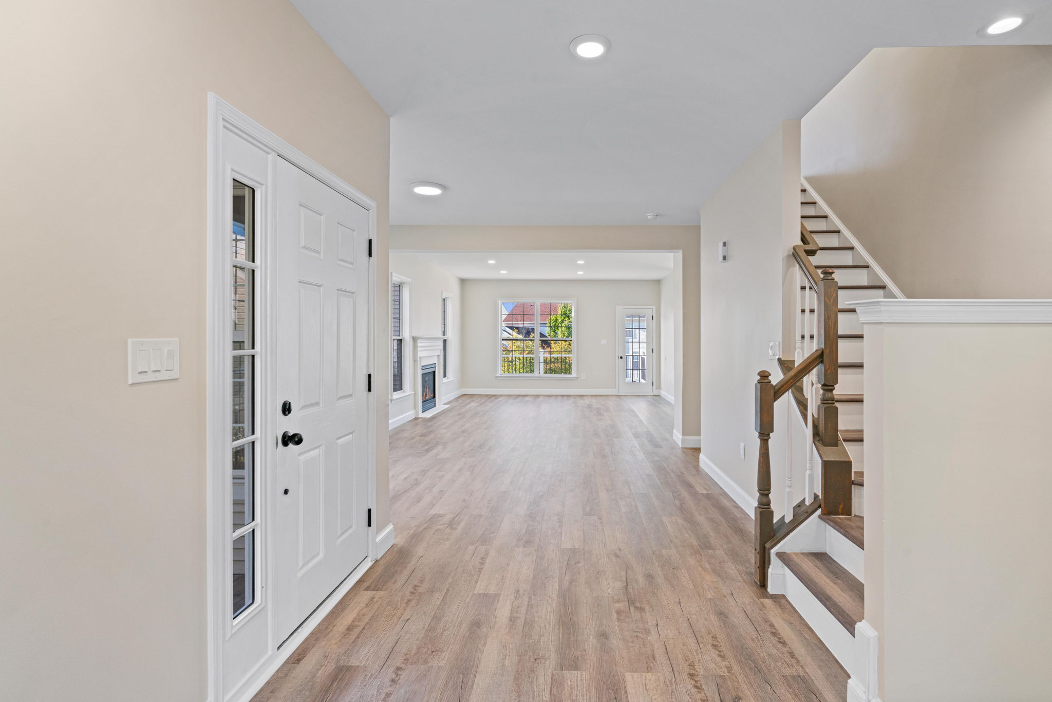 Foyer and Entryway — New LVP and Recessed Lighting — JB Design and Renovations Dumfries VA