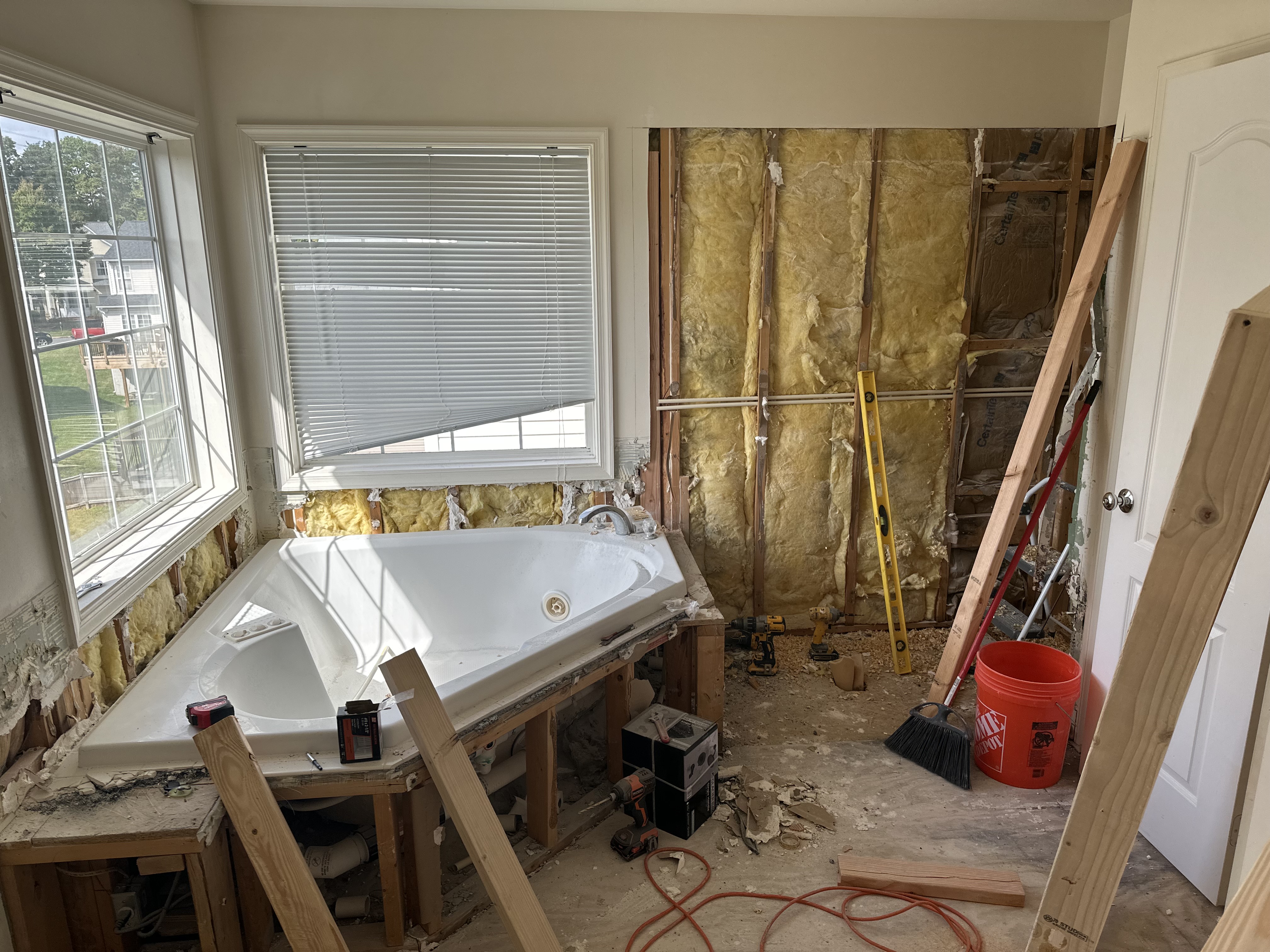 Primary Bathroom — Gut Demo — JB Design and Renovations Dumfries VA